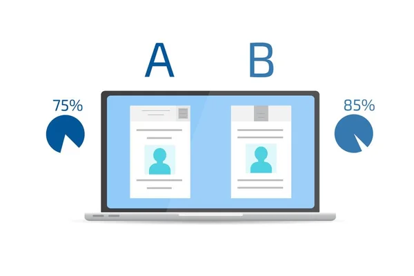 Split testowanie szablonu — Wektor stockowy