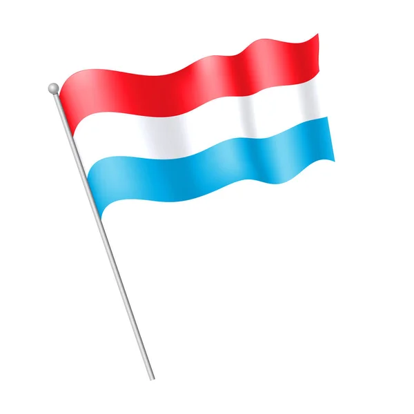 Het pictogram van de vlag van Luxemburg — Stockvector