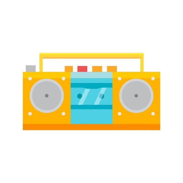 Retro cassetterecorder pictogram — Stockvector