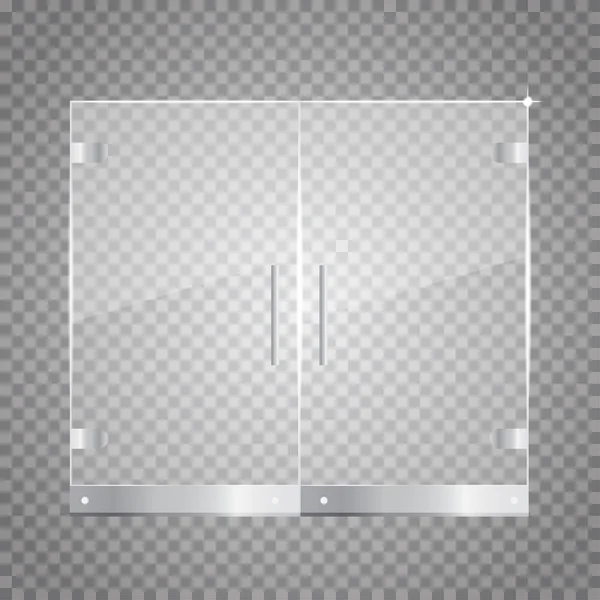 Transparent glass doors icon — Stock Vector