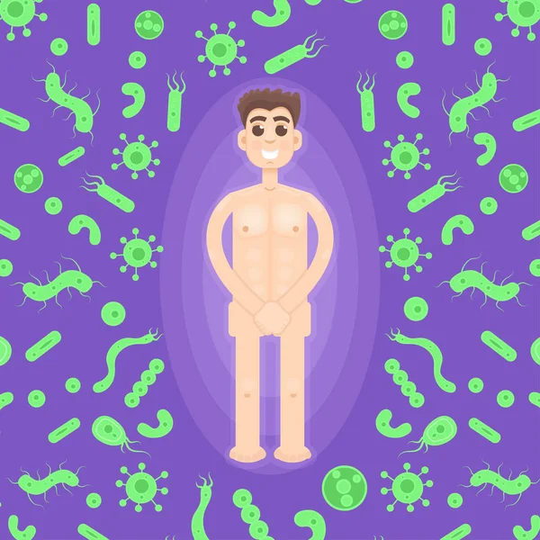 健康人的免疫系统 — 图库矢量图片