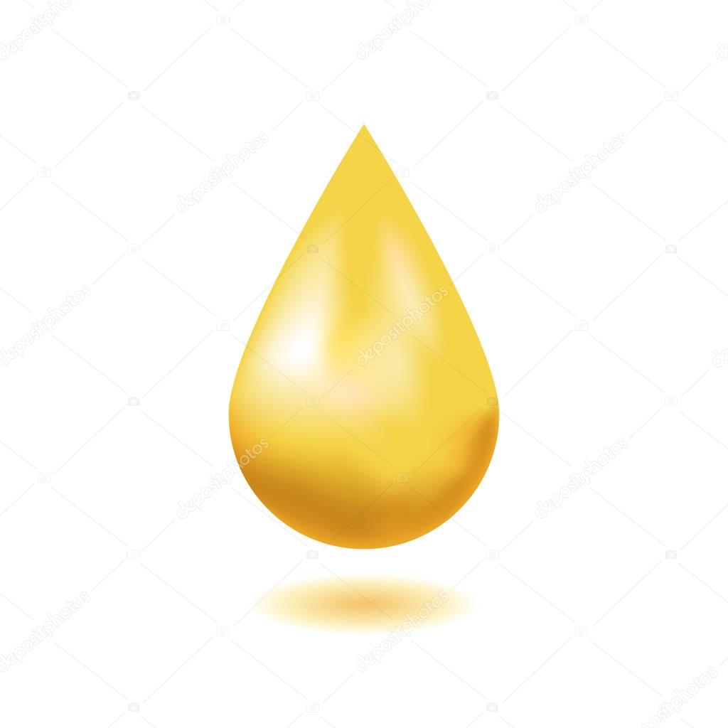 Drop of yellow oil