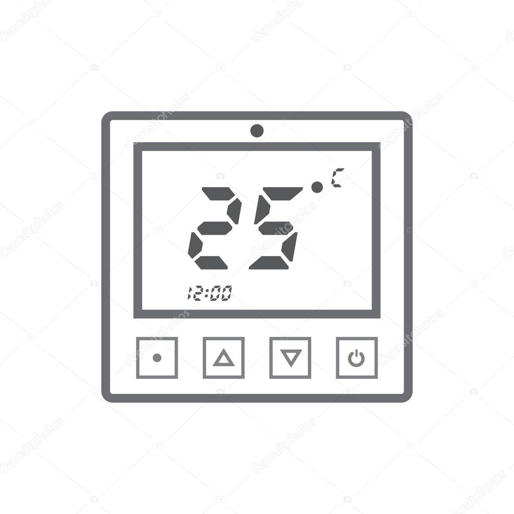 Electronic thermostat icon
