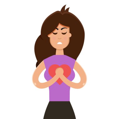 kalp krizi geçirerek acı kadın karakter