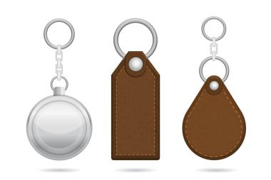  set of different keychains icons clipart