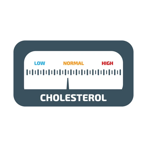 Ikon meter kolesterol - Stok Vektor