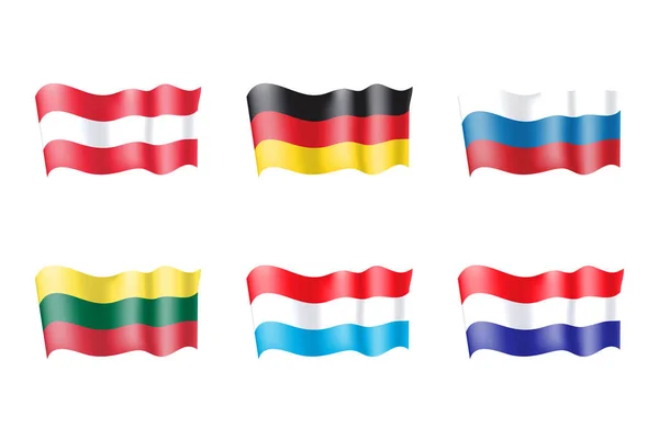 Εθνικές σημαίες σετ — Διανυσματικό Αρχείο