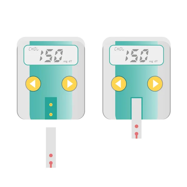 Iconos del medidor de colesterol — Vector de stock