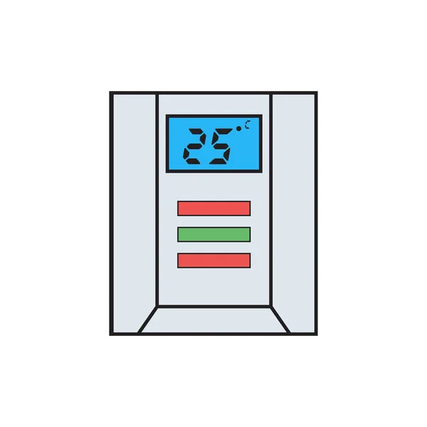 Ícone termostato eletrônico — Vetor de Stock