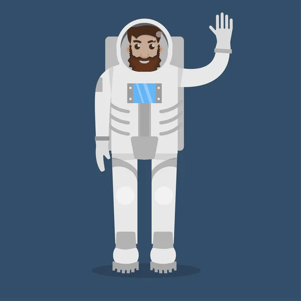 Tecknad astronaut ikon — Stock vektor