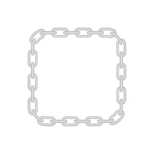 Iron chain frame — Stock Vector