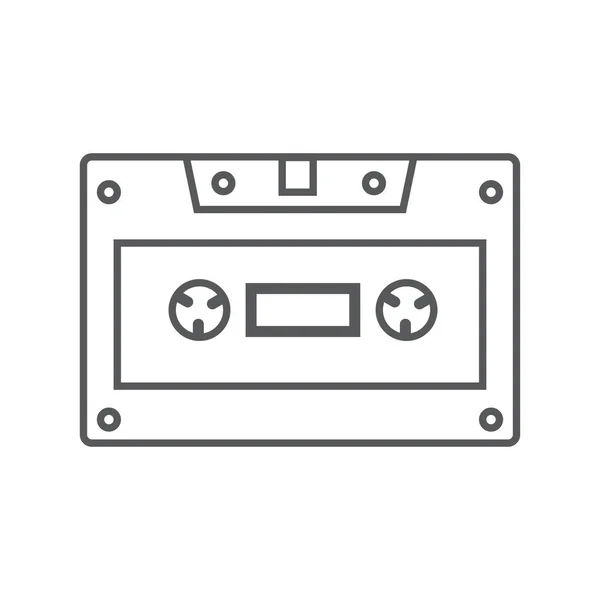 Retro audiocassette pictogram — Stockvector