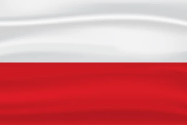 Bandera nacional de Polonia — Vector de stock