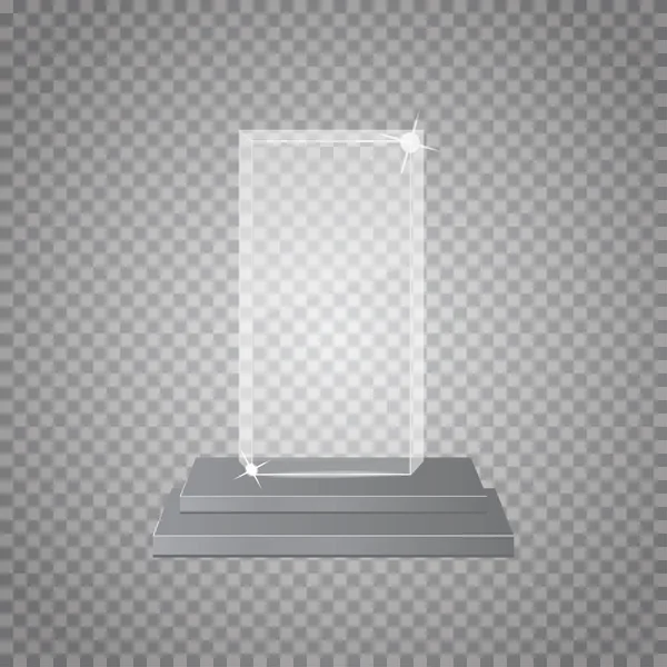 Trophée de verre icône de prix — Image vectorielle