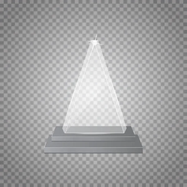 Trophée de verre icône de prix — Image vectorielle