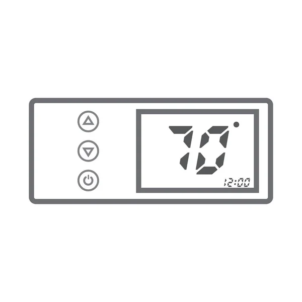 Icono del termostato electrónico — Vector de stock