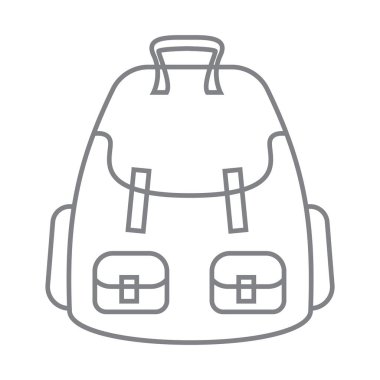 sırt çantası doğrusal simgesi