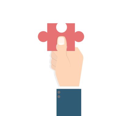 İşadamı el holding bulmaca 