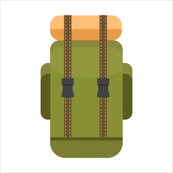 Sac à dos ou sac de randonnée touristique — Image vectorielle