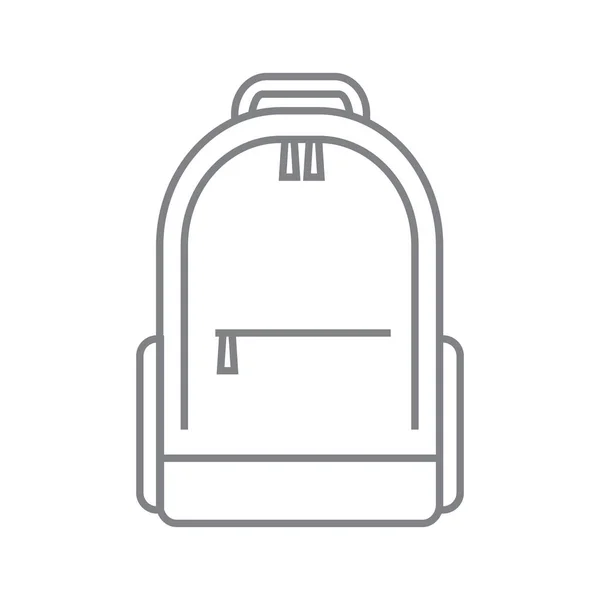 Knapsack icono lineal — Vector de stock