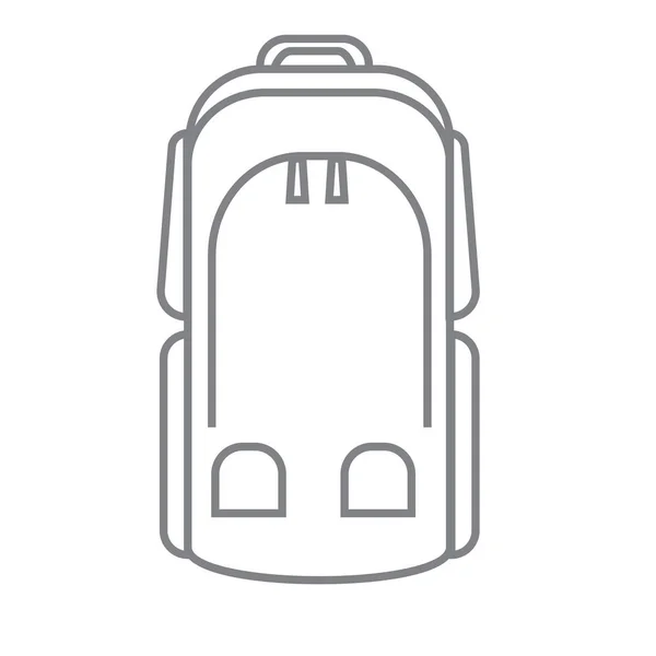 Ícone linear da mochila — Vetor de Stock