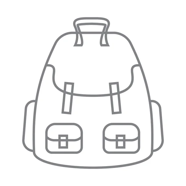 Knapsack icono lineal — Archivo Imágenes Vectoriales