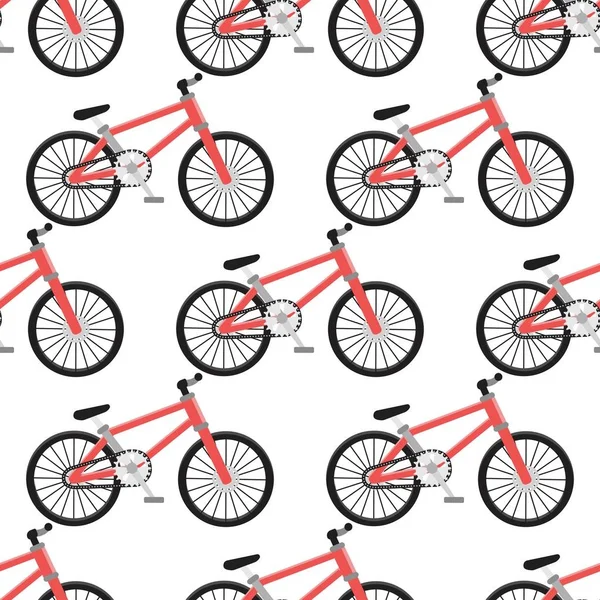 Płynny wzór z rowerami — Wektor stockowy