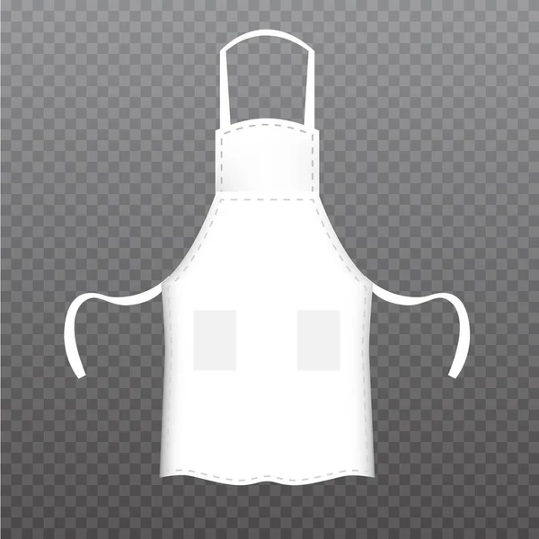 Realistiska vitt kök förkläde — Stock vektor