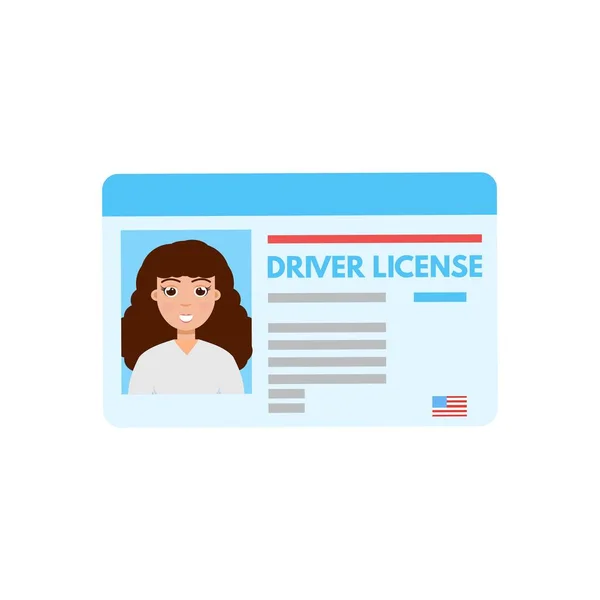 Araba sürücü lisansı — Stok Vektör