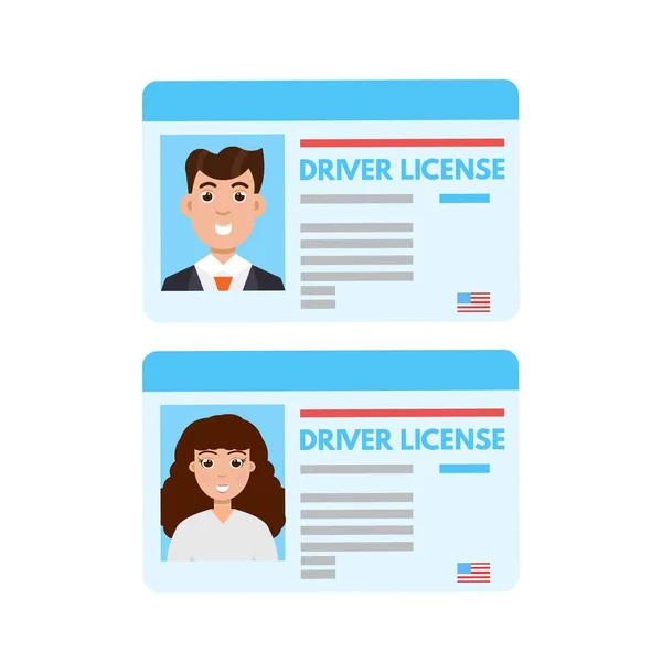 Licencja kierowcy samochodu — Wektor stockowy