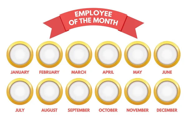 Pracownik miesiąca kalendarzowego — Wektor stockowy