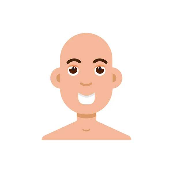 Bald-headed man. — Stock Vector