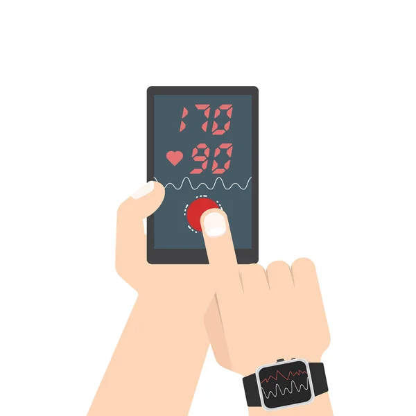 High blood pressure concept — Stock Vector