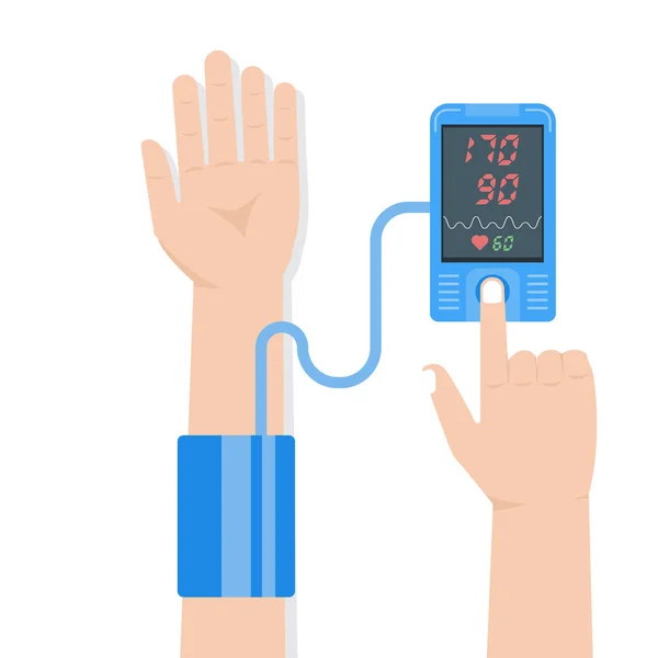 Conceito de pressão arterial elevada — Vetor de Stock