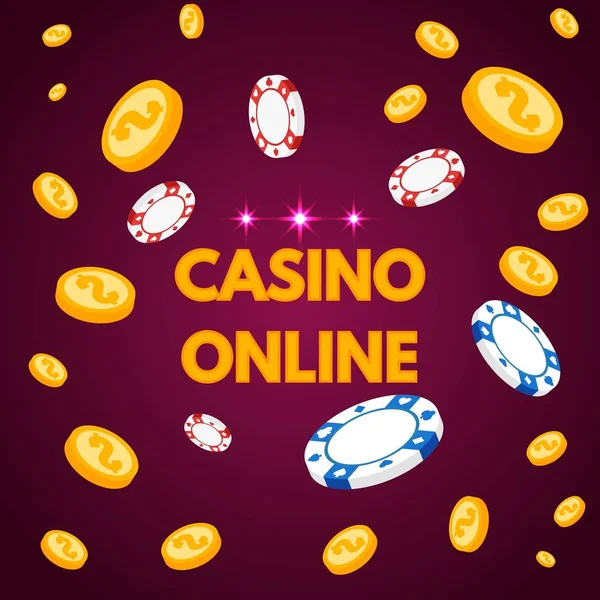 Internet casino lettring — Vector de stock