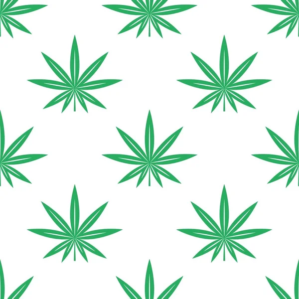Marijuana foglie modello — Vettoriale Stock