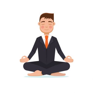İşadamı meditasyon kavramı