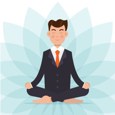 İşadamı meditasyon kavramı