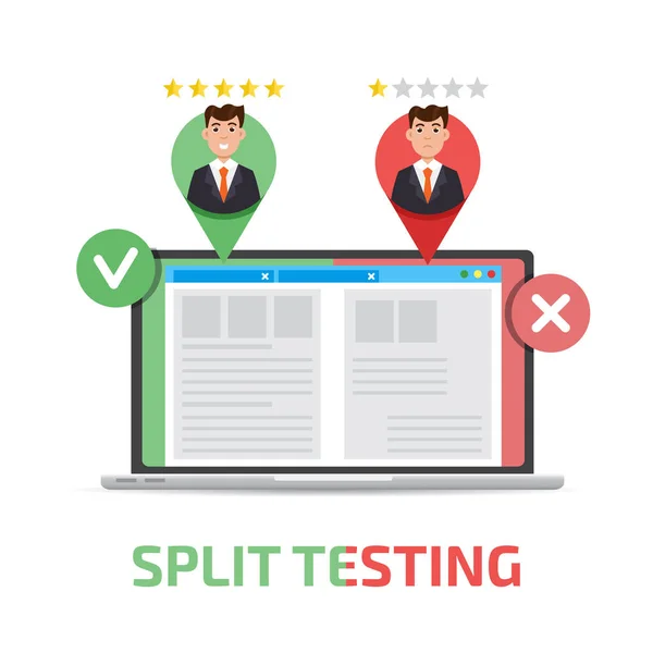 Split test kavramı — Stok Vektör