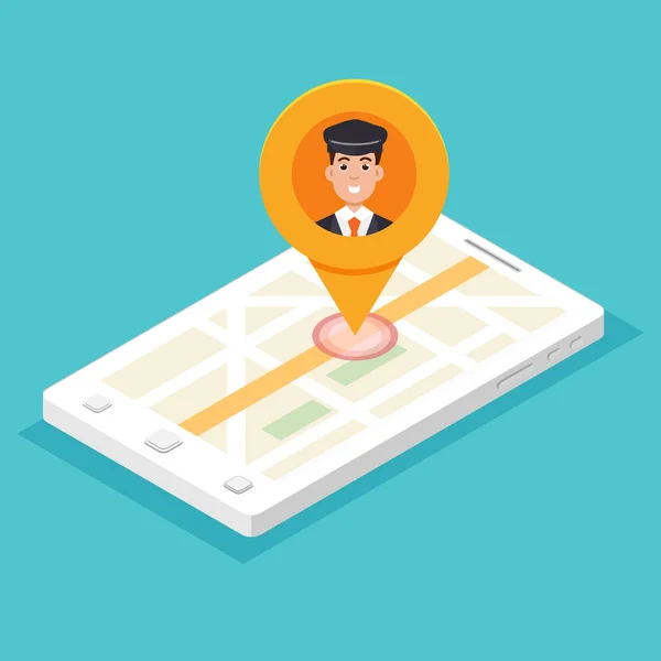 Taxi application mobile — Image vectorielle