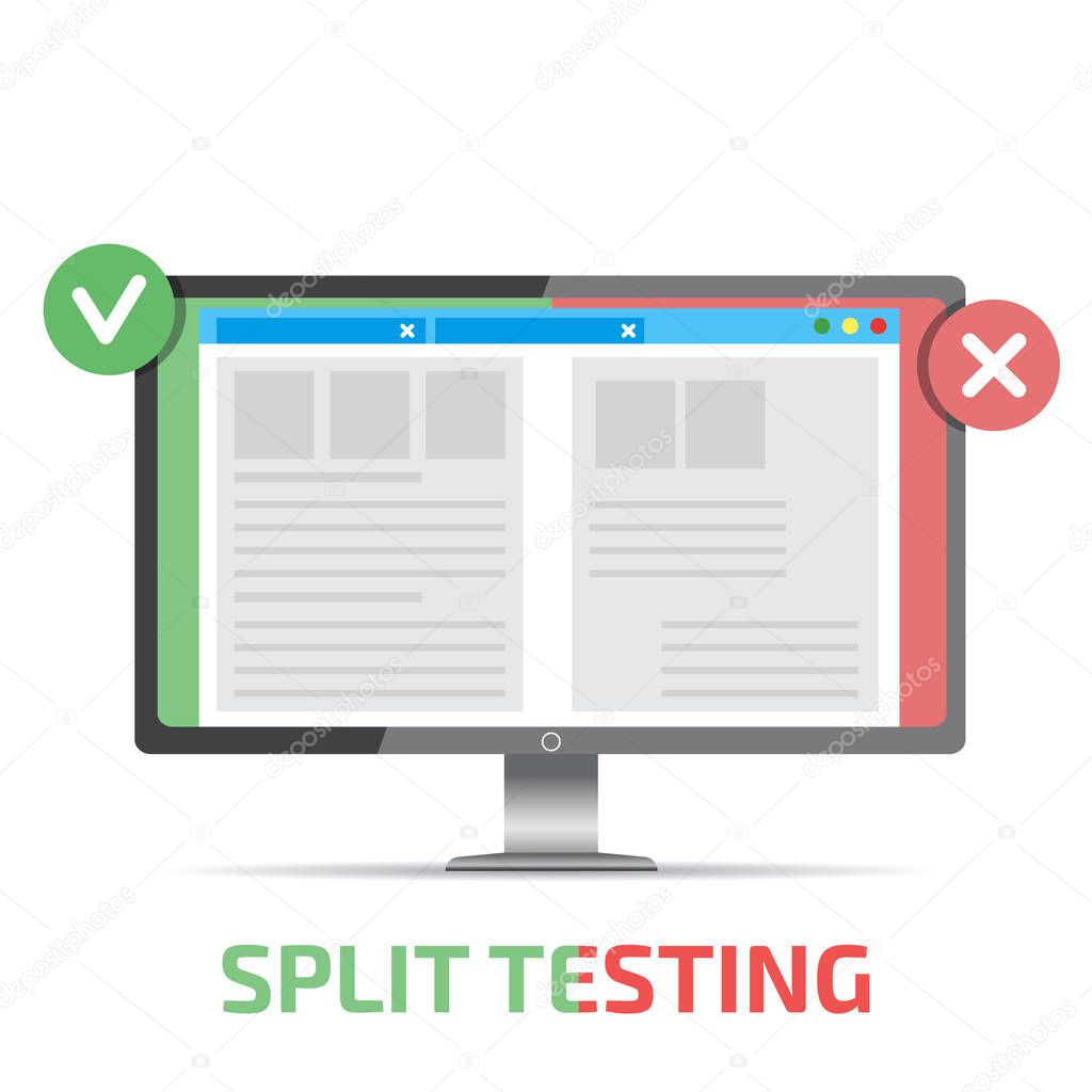 Split testing concept 