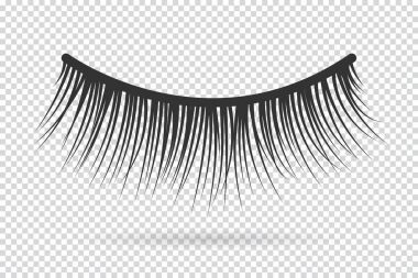 Kadınsı kirpikleri vektör. Sahte kirpik elle çizilmiş.