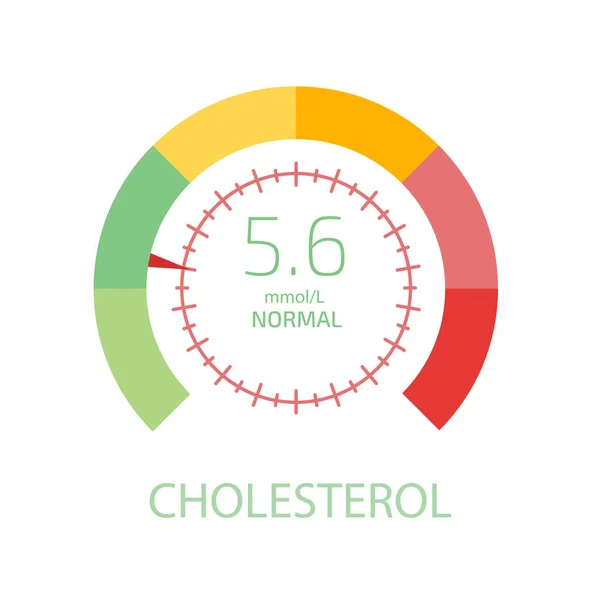 Cholesterol Meter App User Interface Vector Illustration — Stock Vector