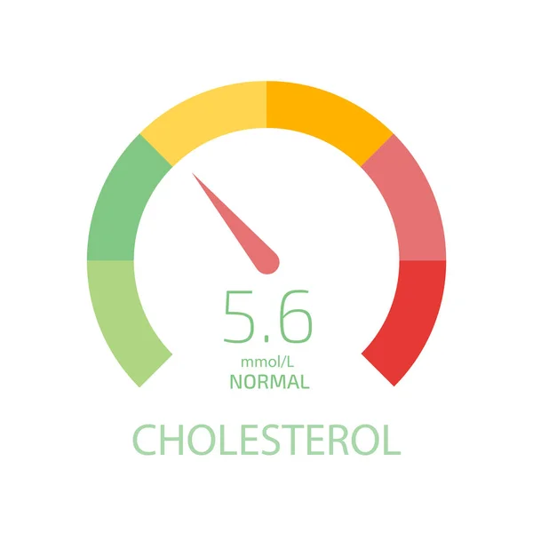 Cholesterol Meter App User Interface Vector Illustration — Stock Vector