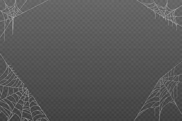 Spinnweben Hintergrund Für Halloween Design Vektorillustration — Stockvektor