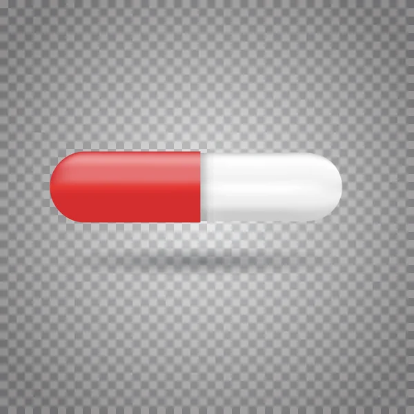 Pillola Medicina Realistica Farmaco Farmaceutico Illustrazione Vettoriale — Vettoriale Stock