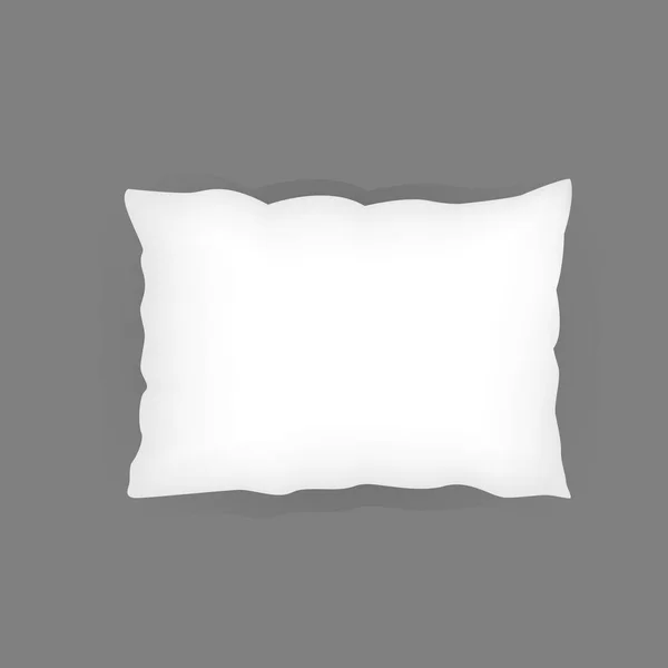 現実的な寝室白枕ベクトル図 — ストックベクタ