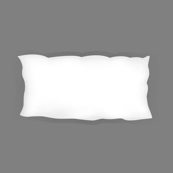 現実的な寝室白枕ベクトル図 — ストックベクタ