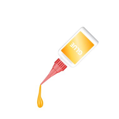 Tutkal ambalaj mockup şablonunun gerçekçi vektör tüpler. 