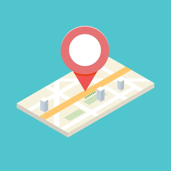 Isometric Gps Icon Concept Mobile Application Vector Illlustration — Stock Vector